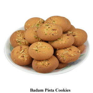 Biki Bakes Badam Pista Biscuits 250gm – Handmade Almond & Pistachio Cookies